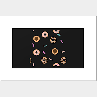 Sprinkles and donuts fun pattern Posters and Art